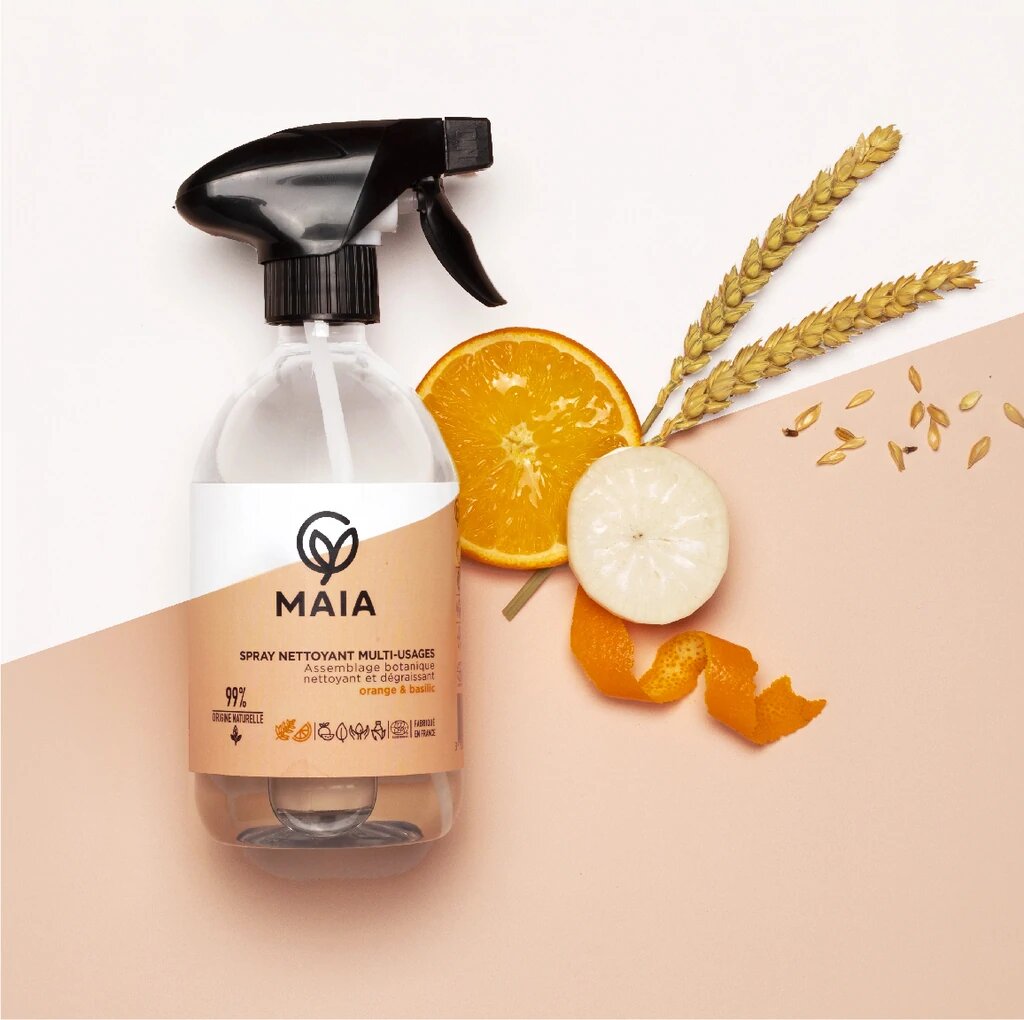 Spray nettoyant parfait orange et basilic Maia